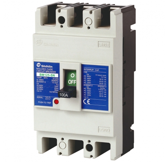 MCCB Shihlin BM125-SN-3P-100A 22kA